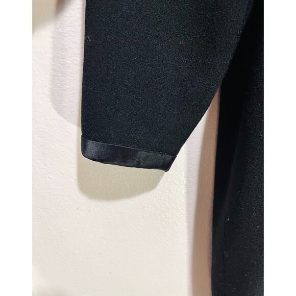 David Hayes wool dress VTG Saks fifth avenue USA classic black winter women 12 - Picture 10 of 11
